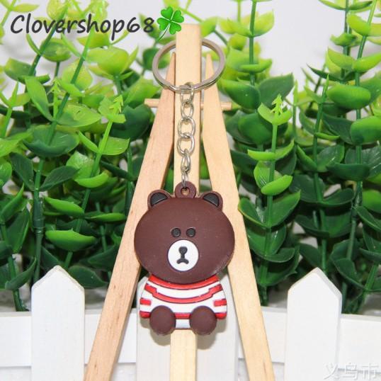 Móc khóa nhựa dẻo gấu Brown Rmic