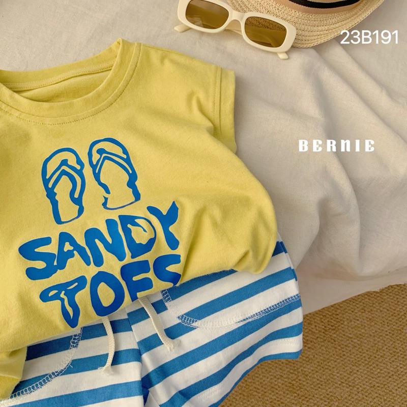 23B191 BỘ SÁT NÁCH QUẦN KẺ SANDY TOES BÉ TRAI BERNIE