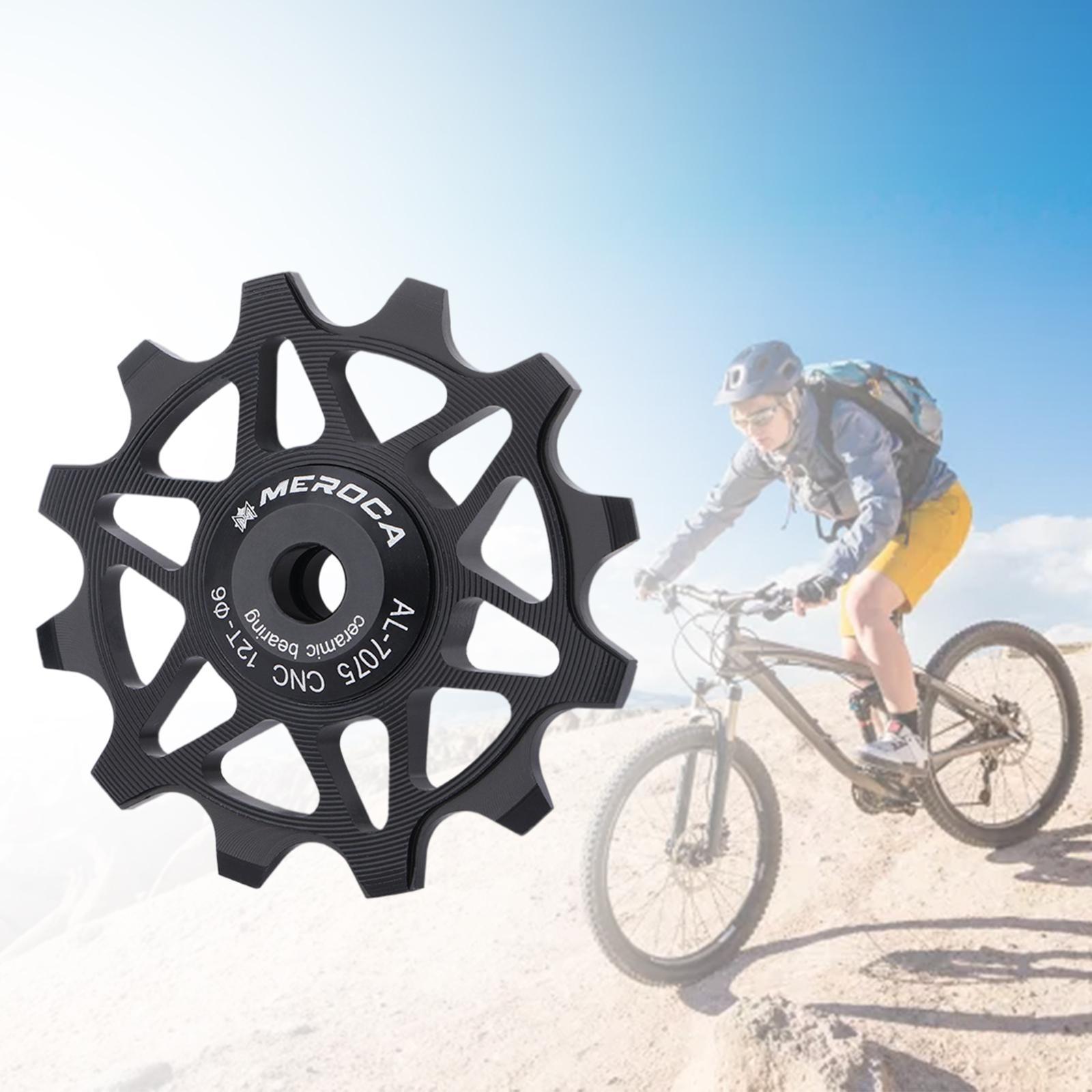 Rear Derailleur Pulleys Bike Guide Roller Wheel 12T Black