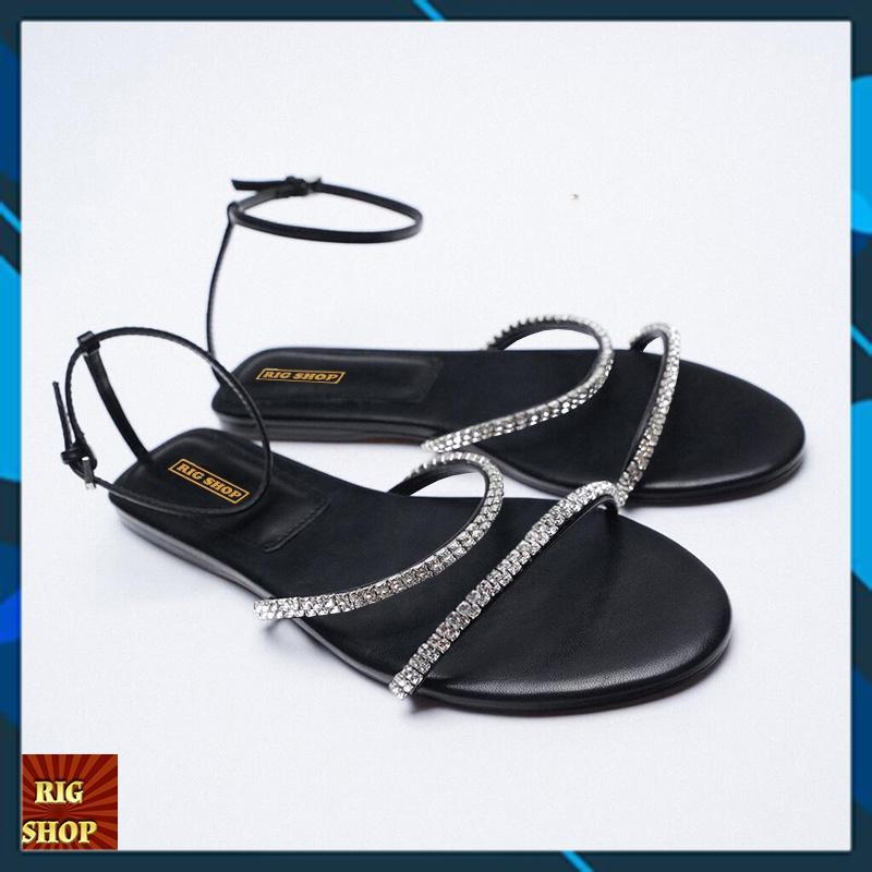 SANDAL QUAI ĐÍNH ĐÁ RIGSHOP PHONG CÁCH MỚI TRẺ TRUNG THANH LỊCH MẪU MỚI 2021 - B7