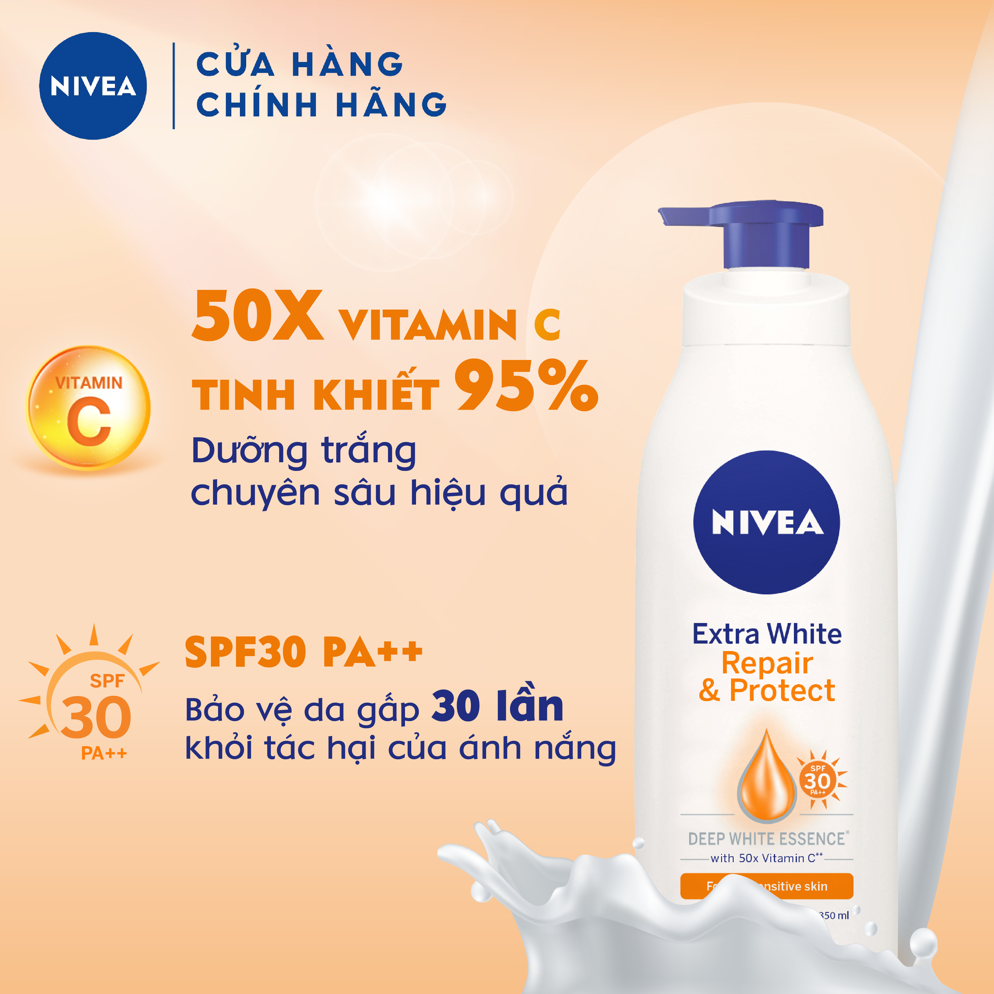 Bộ Đôi Sữa Dưỡng Thể NIVEA Phục Hồi &amp; Dưỡng Sáng Da Ngày &amp; Đêm (350 ml) - 88311+98412 (Bao bì thay đổi theo từng đợt nhập hàng)