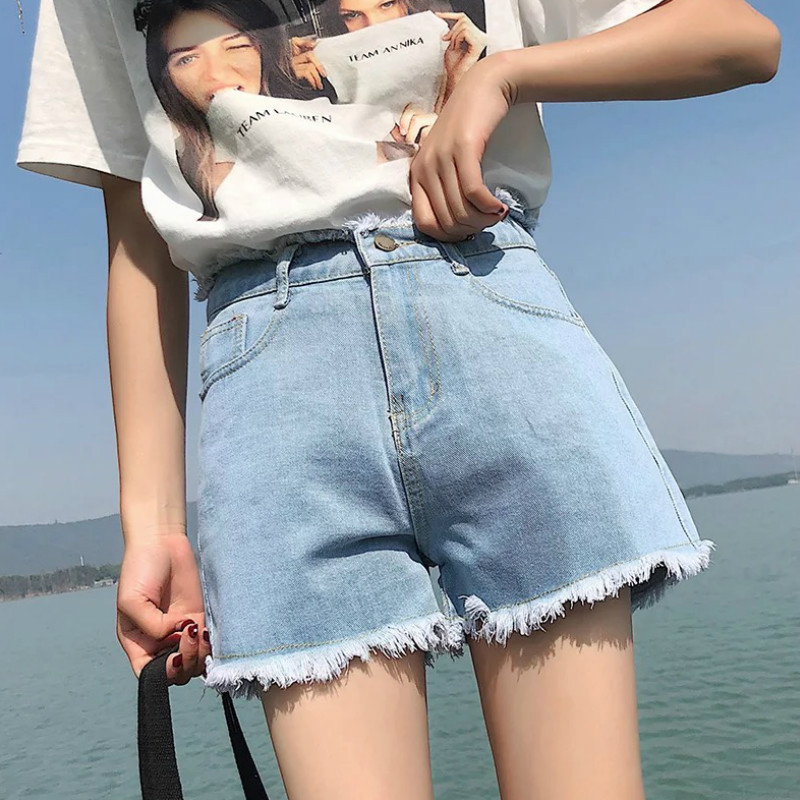 Quần shorts jean nữ lưng cao Ulzzang QNJ1