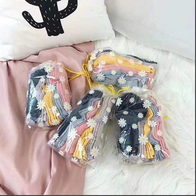 Set 10 đôi tất vớ hoa cúc. Tất cho bạn gái họa tiết hoa cúc. vớ hoa cúc cho bạn gái - Duonghieu6789