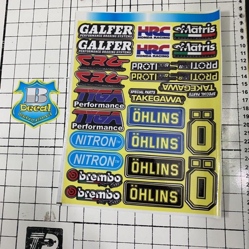 Logo sticker vàng dán xe