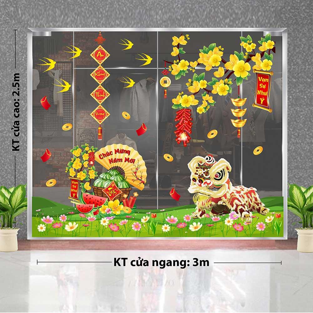DECAL TRANG TRÍ TẾT 2023 COMBO SỐ 24