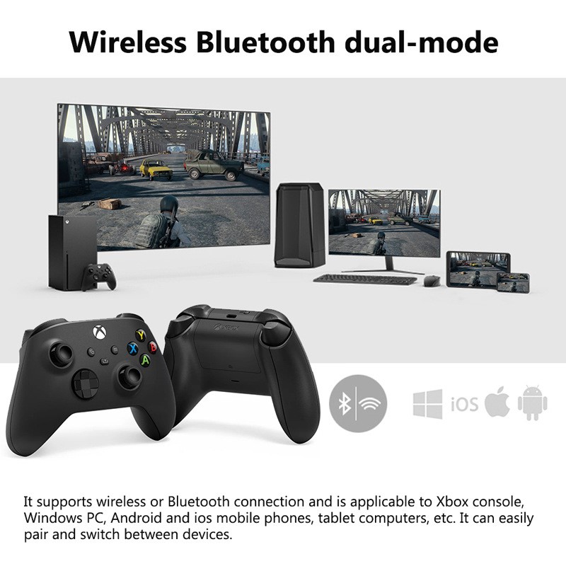 Gamepad Không dây Bluetooth Xbox One X White - cho máy tính, laptop, smartphone, máy tính bảng, máy game