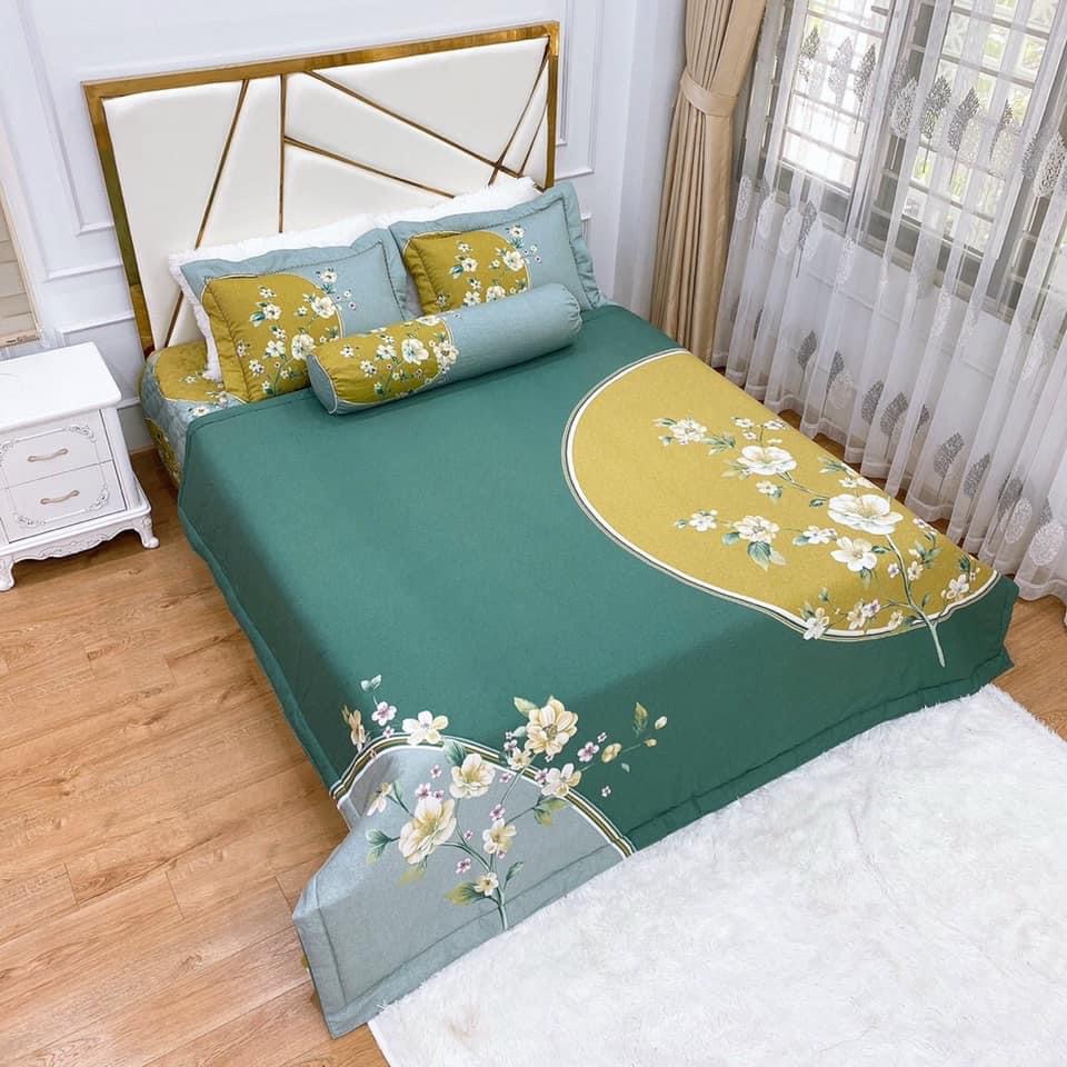 Bộ chăn ga gối Cotton siêu mát xịn sò