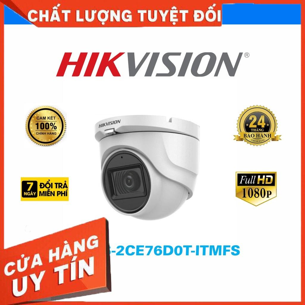 Camera Hikvision quan sát ngoài trời chống trộm Tích hợp micro - Hàng chính hãng