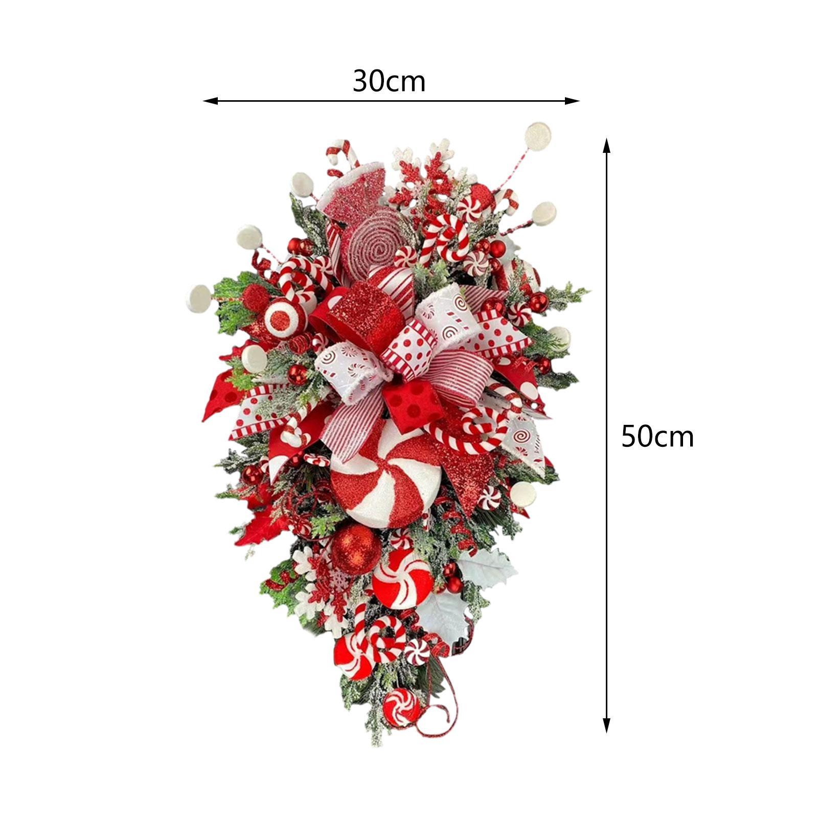 Artificial Christmas Teardrop Swag Xmas Garland for Garden Corridor Festival
