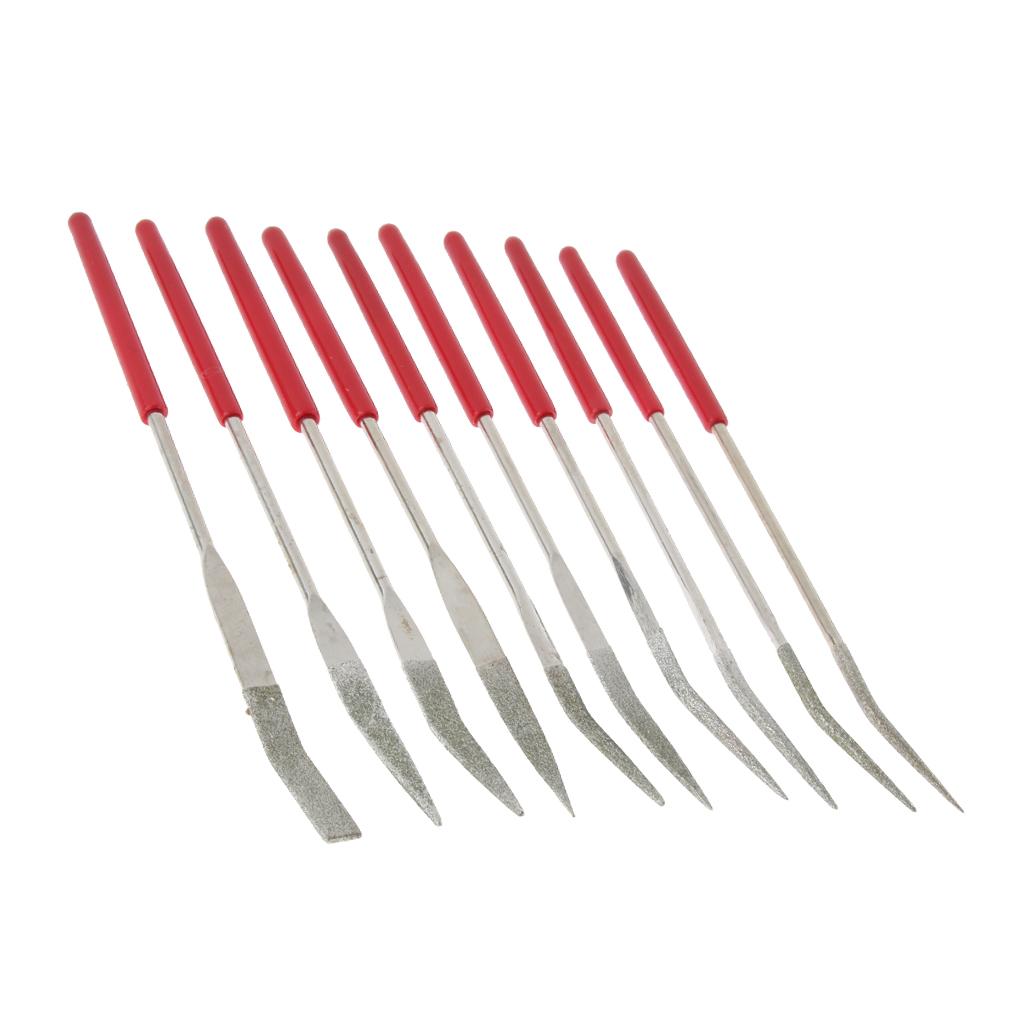 10 Miếng Các Loại Kim Cương Mini Riffler Kim Các Tập Tin Woodcraft Tiện Dụng Các Tập Tin