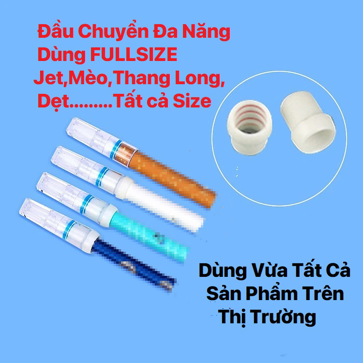 Hộp 100 Đầu Lọc Thuốc L.á Thanh Lọc Bảo Vệ Sức Khoẻ, Kèm 4 Đầu Chuyển Loại Vừa &amp; Nhỏ