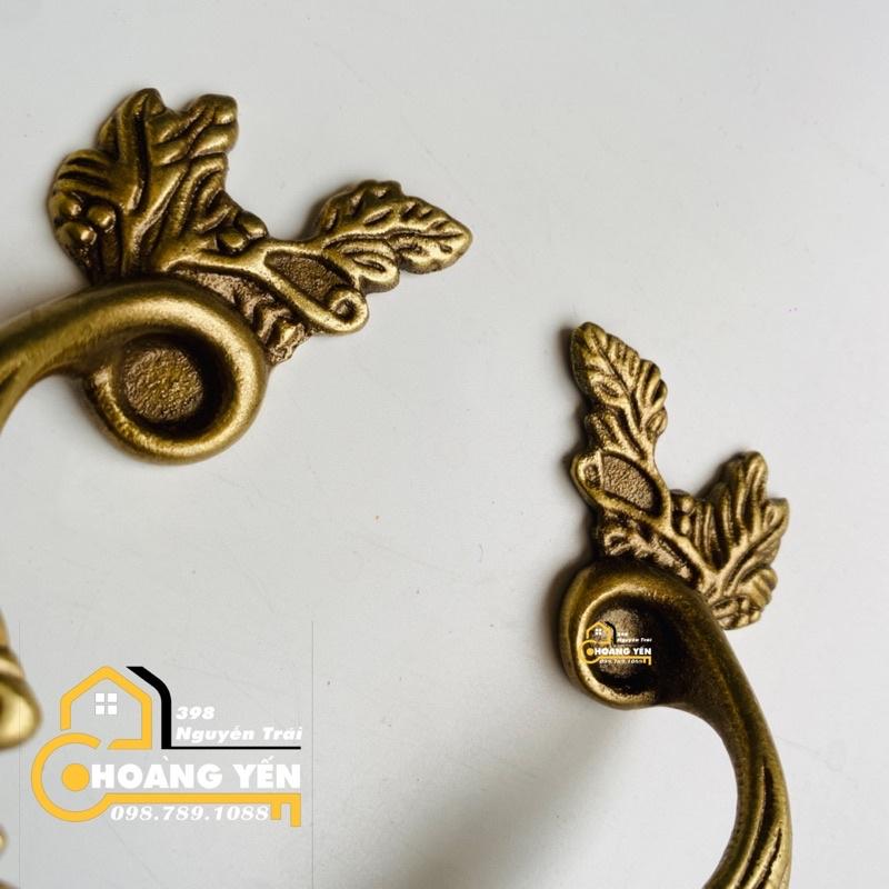 Tay nắm đồng cửa cổng, tay nắm cửa, tủ bằng đồng dây leo T47