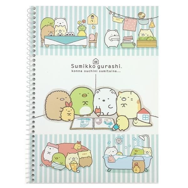 Sổ Lò Xo Magic Spring 6 Sumikko Gurashi - Màu Xanh Mint