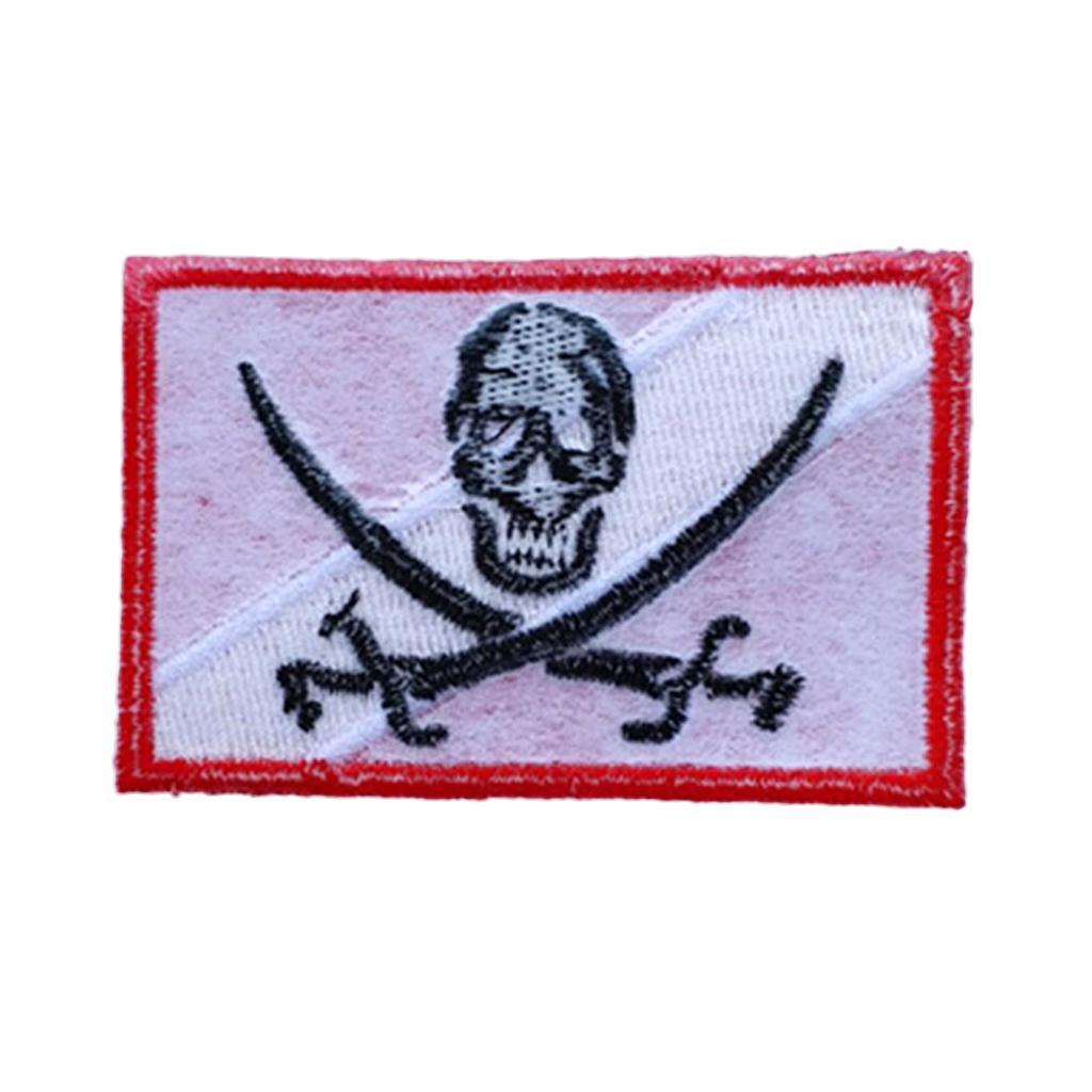2 Pieces Scuba Diving Dive Diver Down Flag Patch Badge for Backpack Gear Bag Jacket Vest Hats Gear Accessories