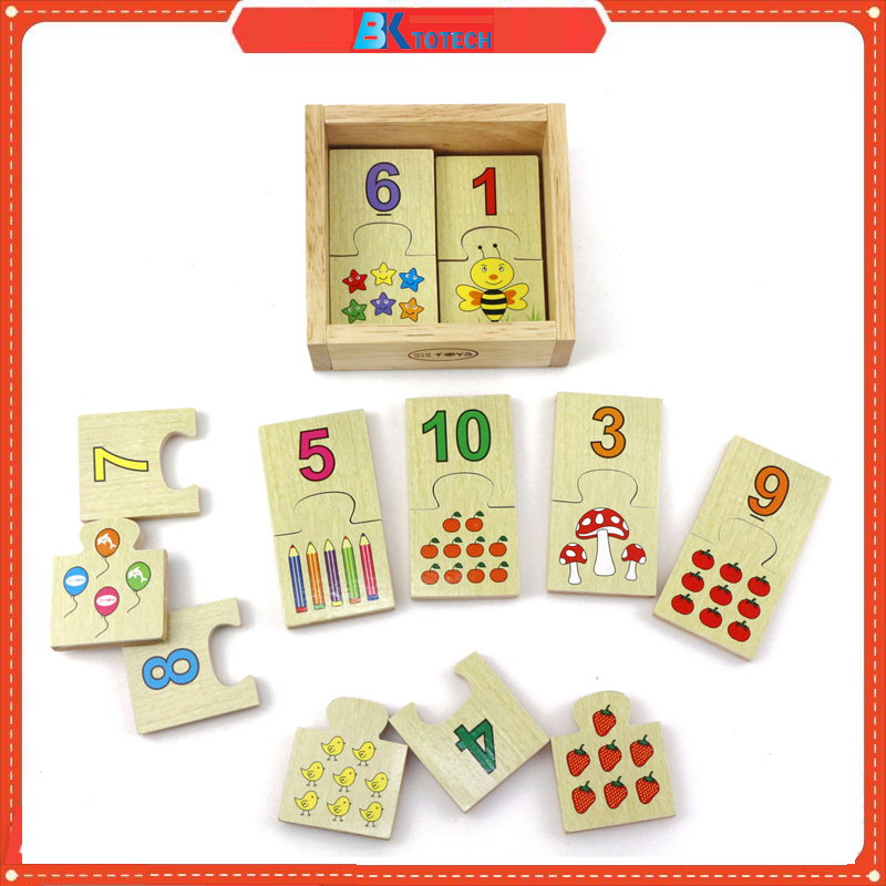 Đồ chơi chữ số - Bộ học số - Đồ chơi gỗ Winwintoys