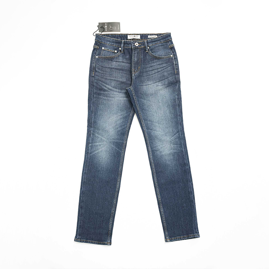 Quần Jeans Nam Cao Cấp HUNTER X-RAYS Form Slimfit Thun Màu Xanh Đậm Phủ Dơ Bụi D27