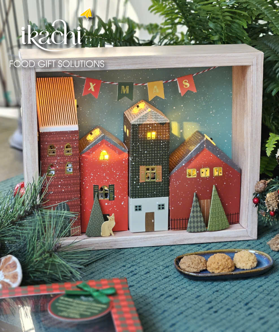 Set hộp quà tặng Giáng sinh xanh &quot;Happy Home&quot; - Quà tặng Noel ý nghĩa cho gia đình, doanh nghiệp