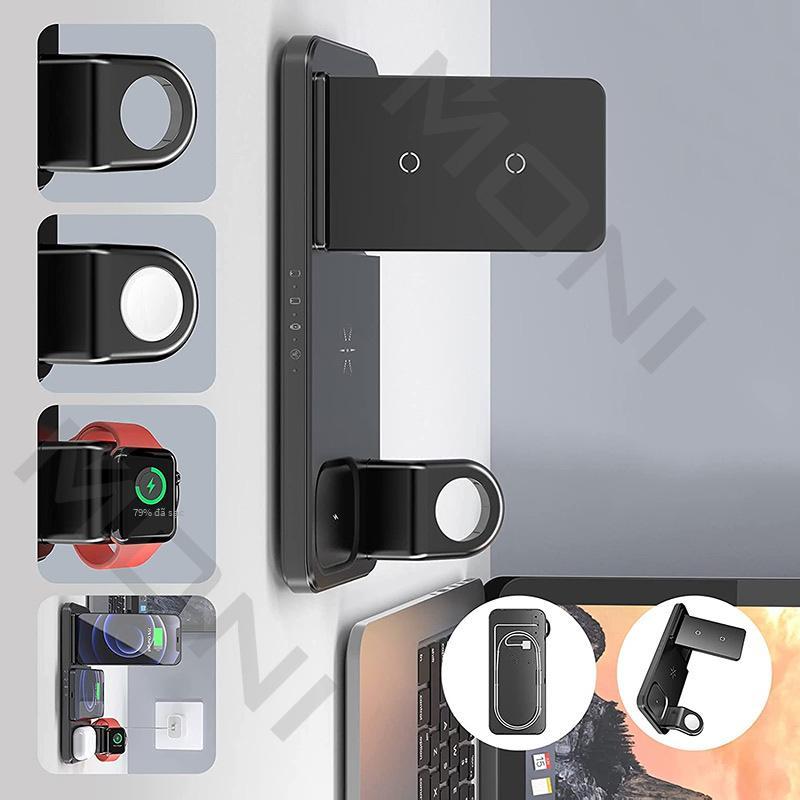 Nguồn cung cấp thuận lợi nhất cho điện thoại di động sạc nhanh sạc không dây Bộ sạc không dây điện thoại di động đa chức năng bốn trong một