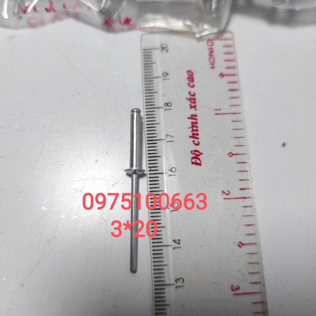 Rive Nhôm 3x10mm,3x20mm,4x10mm,4x20mm,5x10mm,5x20mm/ 100gram - Đinh rive rút