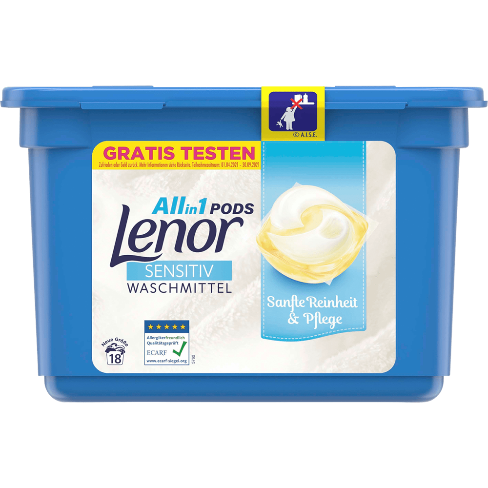 Nước Giặt Quần Áo Hữu Cơ Dm All-in-1 Lenor Sensitiv Waschmittel Dành Cho Da Nhạy Cảm, Trẻ Nhỏ - Hàng Nhập Khẩu Đức