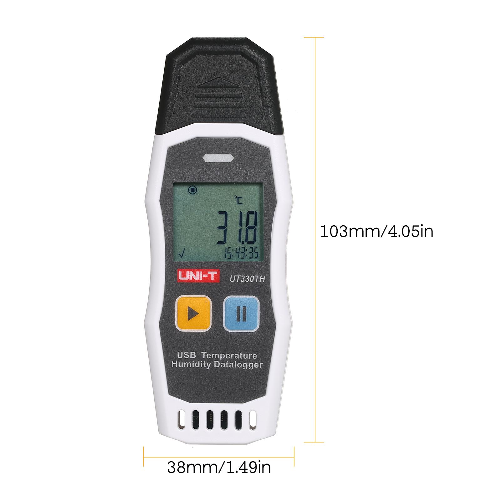 UNI-T Portable USB Data Logger for Temperature and Humidity, Reusable Temperature Data Recorder Humiture Recording Meter, with Built-in Software to Generate PDF and XLS Reports