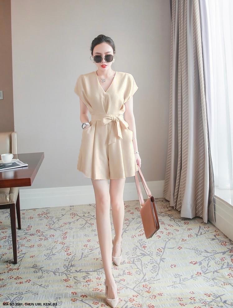 ĐỒ BAY NGẮN CỔ TIM EO THẮT NƠ