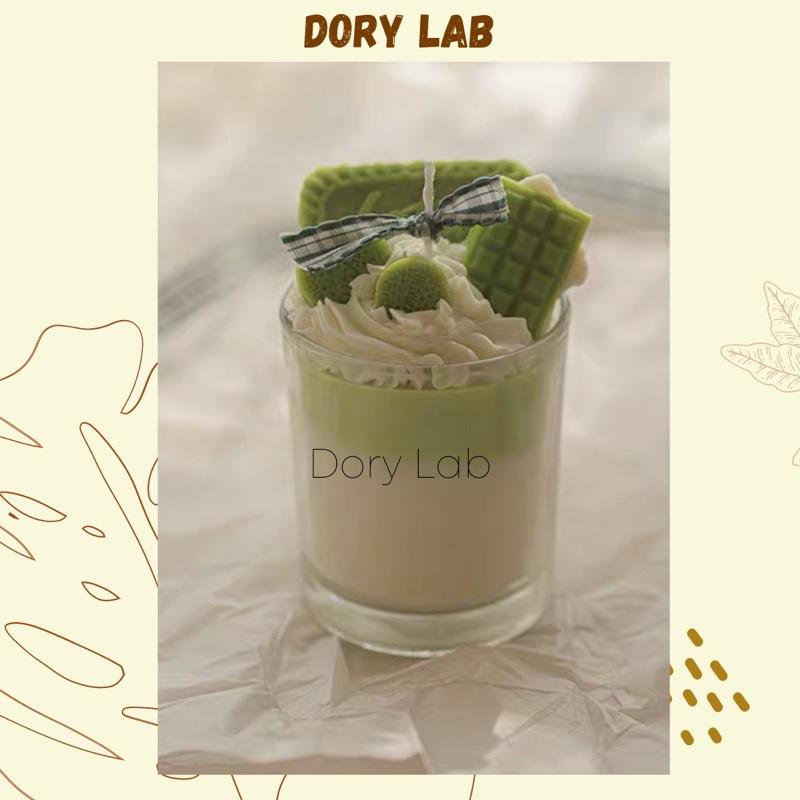 Nến Thơm Ly Bánh Quy Matcha Hàn Quốc Handmade - Dory Lab