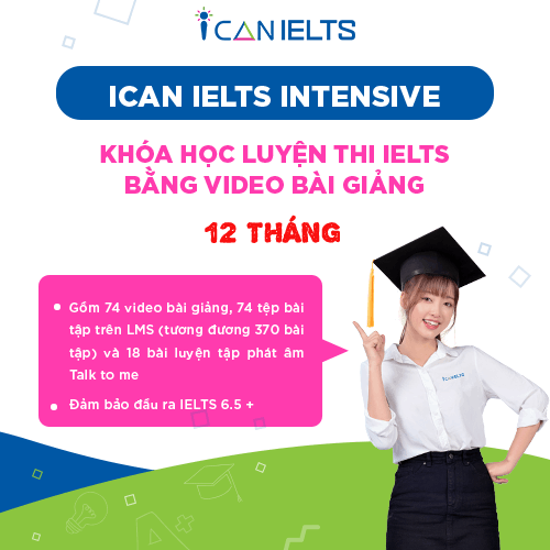 Toàn quốc [E-voucher] Khoá học ICAN IELTS INTENSIVE- ICAN Connect