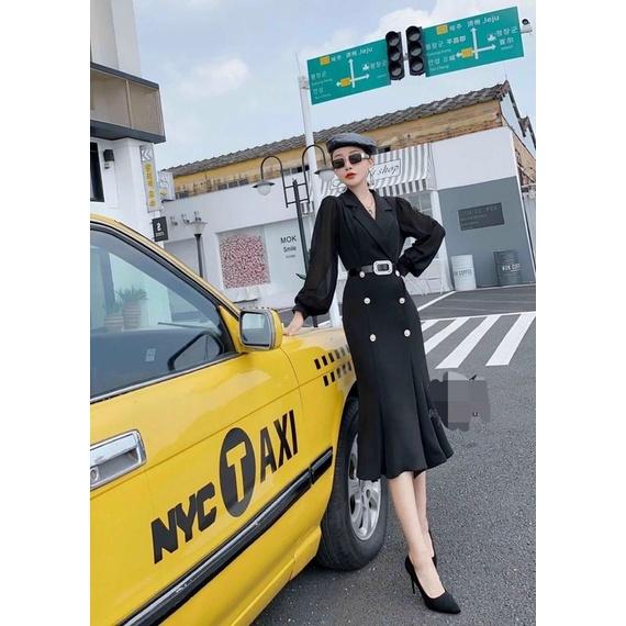 Đầm vest body lụa nhập cao cấp