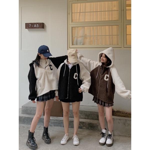 Áo khoác lông cừu chữ C JB167 LOLLIE STUDIO