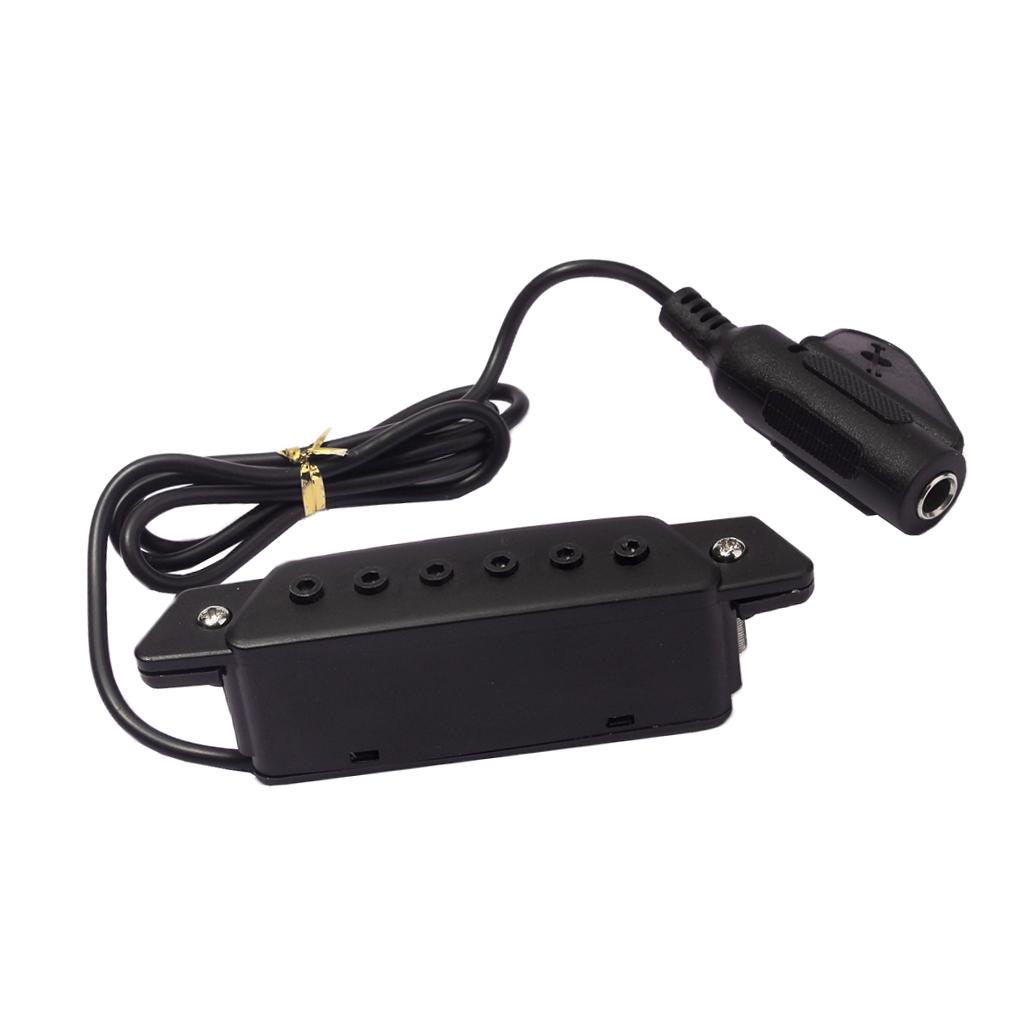 Magnetic Soundhole Pickup for Acoustic Guitar EQ with 6.35mm Output Endpin Jack