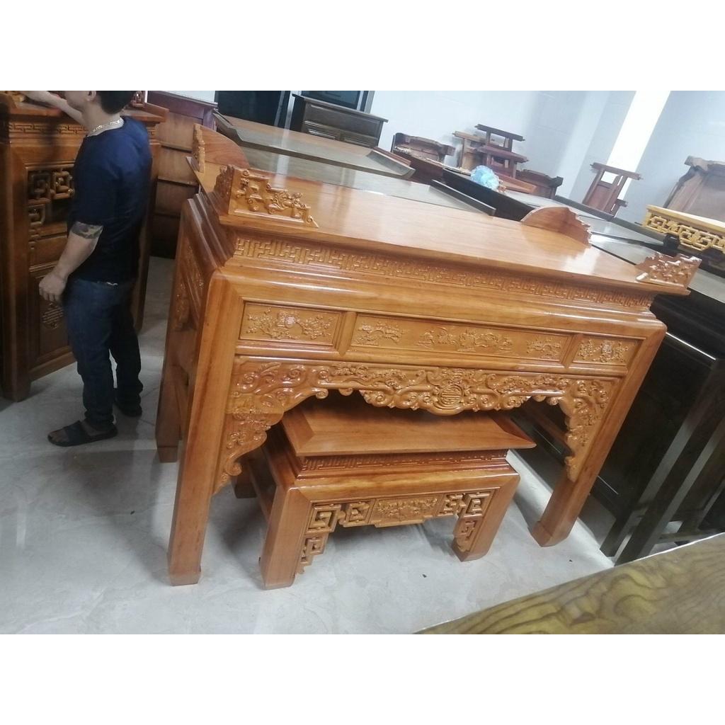 Bàn thờ và cúng cơm gỗ mít