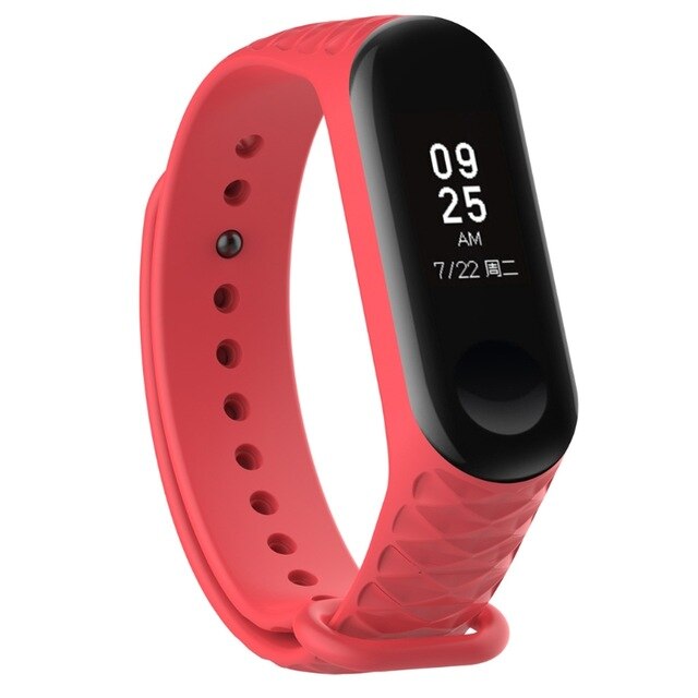 Dây Đeo Thay Thế Dành Cho Vòng Đeo Tay Thông Minh Xiaomi Mi Band 3 / Mi Band 4 Vân Kim Cương Diamond