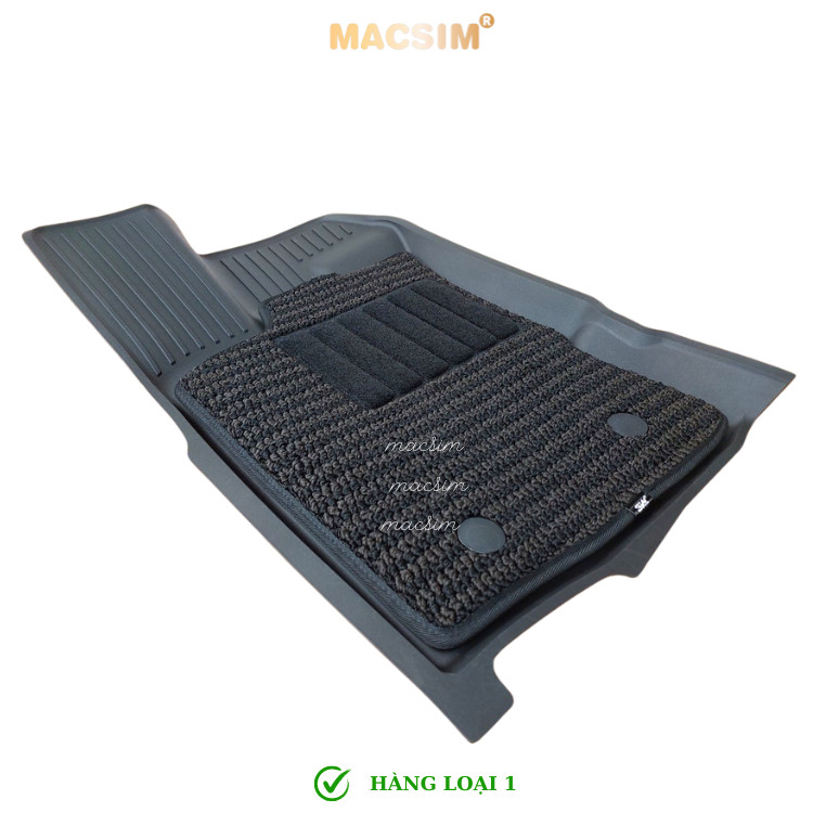 Thảm lót sàn ô tô 2 lớp cao cấp dành cho xe Ford Ranger/Raptor 2023-2024+ nhãn hiệu Macsim 3w chất liệu TPE