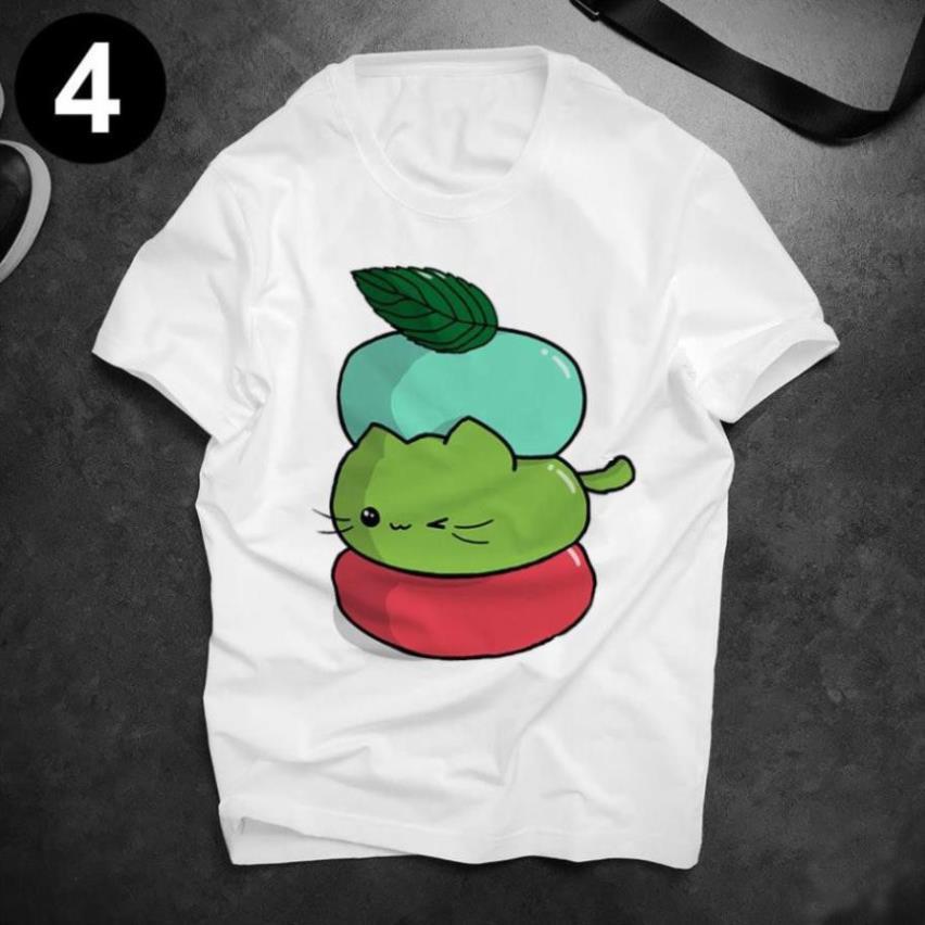 In hình Chibi Nhật Bản - Áo thun Cotton nam, nữ tay ngắn, cổ tròn