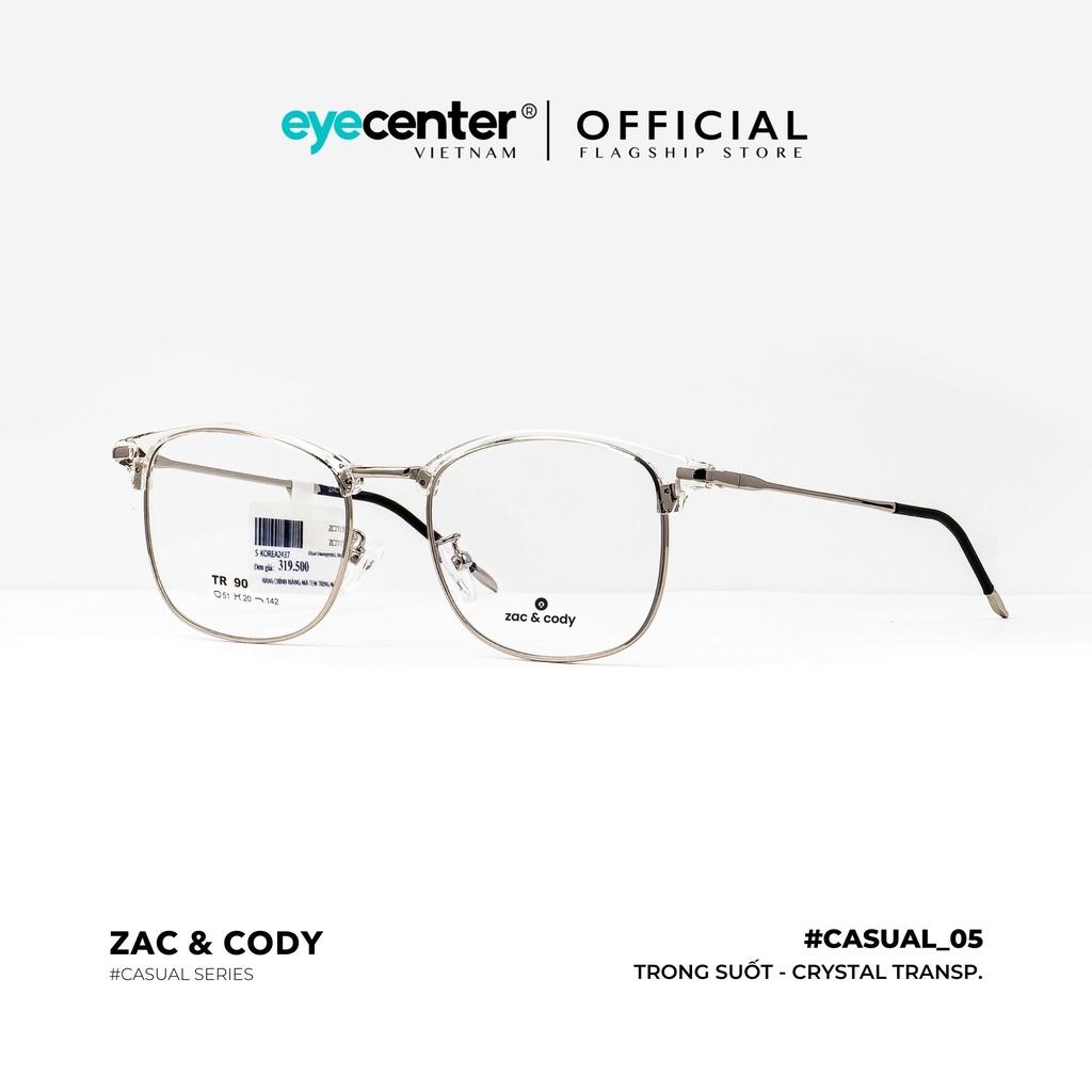 Gọng kính cận nam nữ chính hãng C05-S by ZAC CODY nhựa phối kim loại chống gỉ nhập khẩu by Eye Center Vietnam