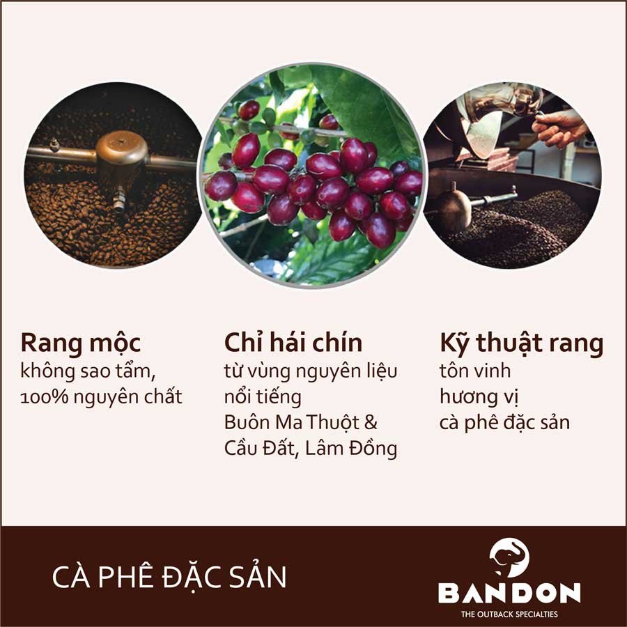 Combo Mật ong chín Honimore Hoa Cao Nguyên 630g + Cà phê rang xay nguyên chất mộc sạch Bandon Focus