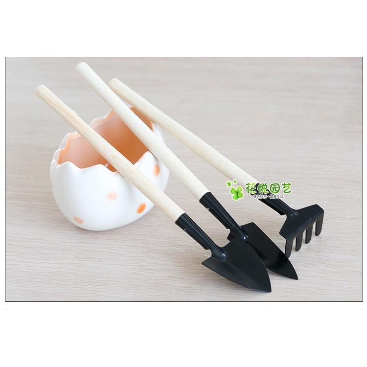 Bộ Dụng Cụ Làm Vườn Mini 3 Món Tiện Lợi: xẻng xúc, cây xới, bàn cào