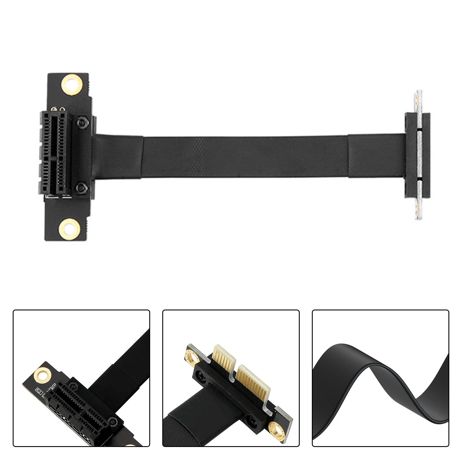 90 Degree PCI Express Extension Cable, PCIe x1 to x1 x4 Mini Pci-E Riser Card for Motherboard ,Extender ,Adapter Data Cards Acquisition Card