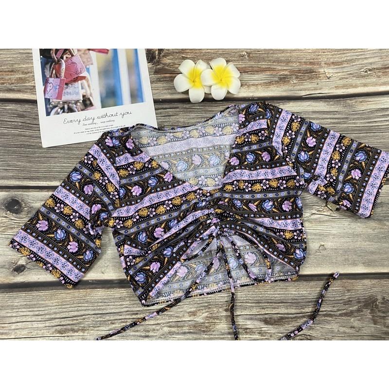 Set đồ bơi bikini áo rút dây váy 2 tầng, NHIỀU MÀU