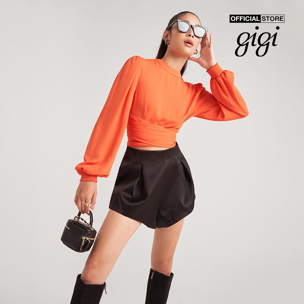 GIGI - Áo kiểu nữ tay dài cột eo nữ tính G1201T212230