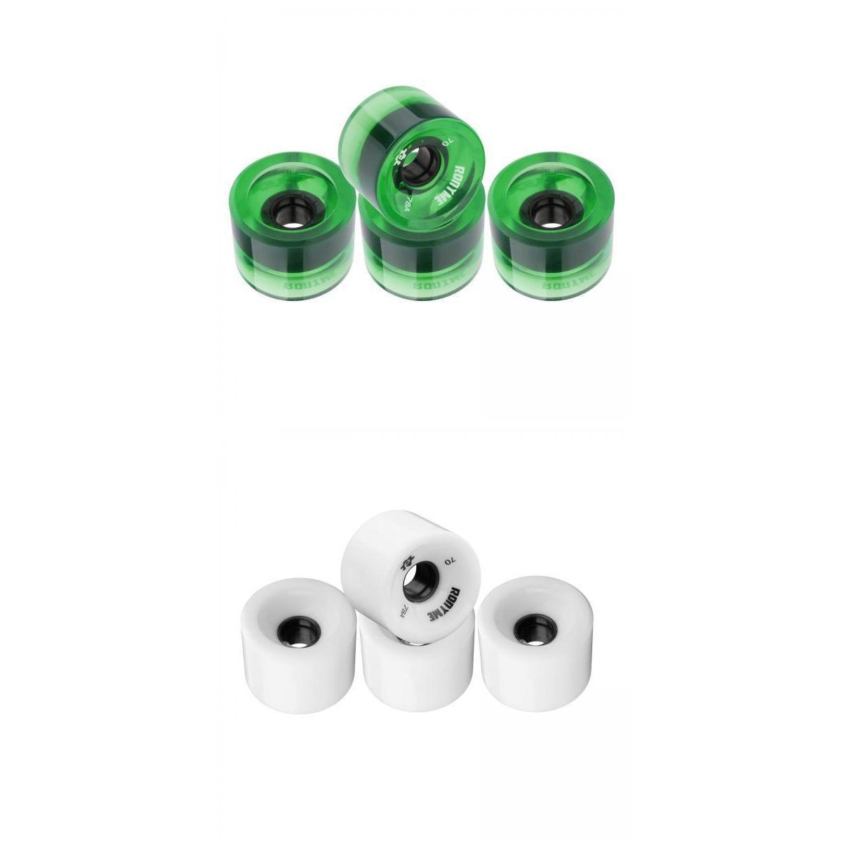 8 Pack Skateboard Wheels, High Performance Longboard Wheel, Solid 70x51mm PU Roller Wheel for Cruiser Long Board Skateboard Repair Replacement