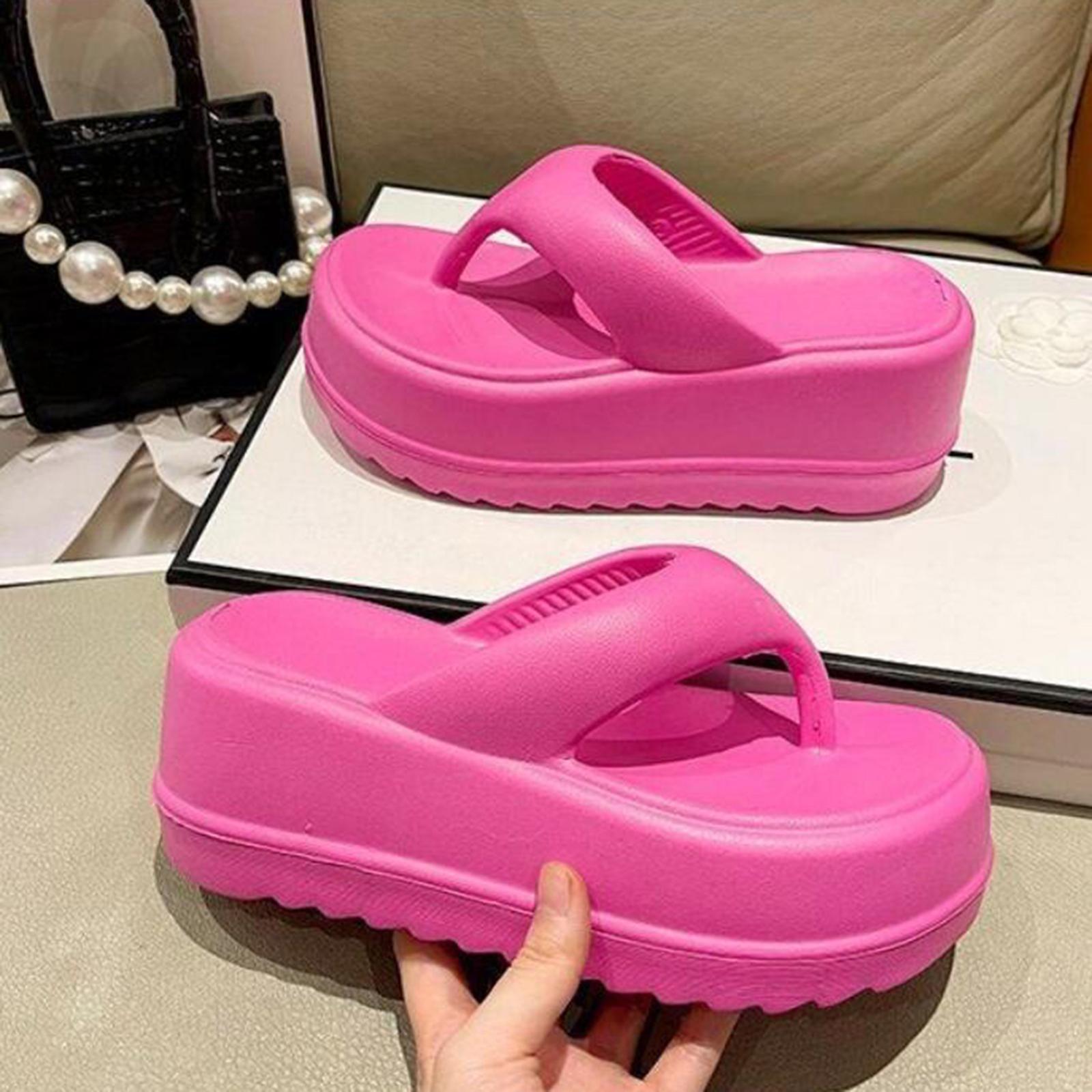 Women Slippers Summer, Flip Flops, Support Comfort, Eva, Height 7cm Fashion Accessories Slide Sandals Women Platform Sandals for Home