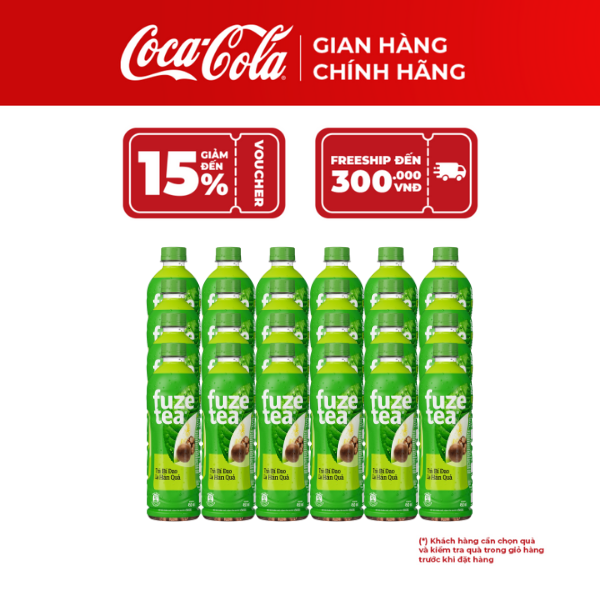 [SALE 11.11] Thùng 24 Chai Trà Bí Đao La Hán Quả 450ml – Fuze Tea, Giải Khát Ngay, Coca-Cola Official Store