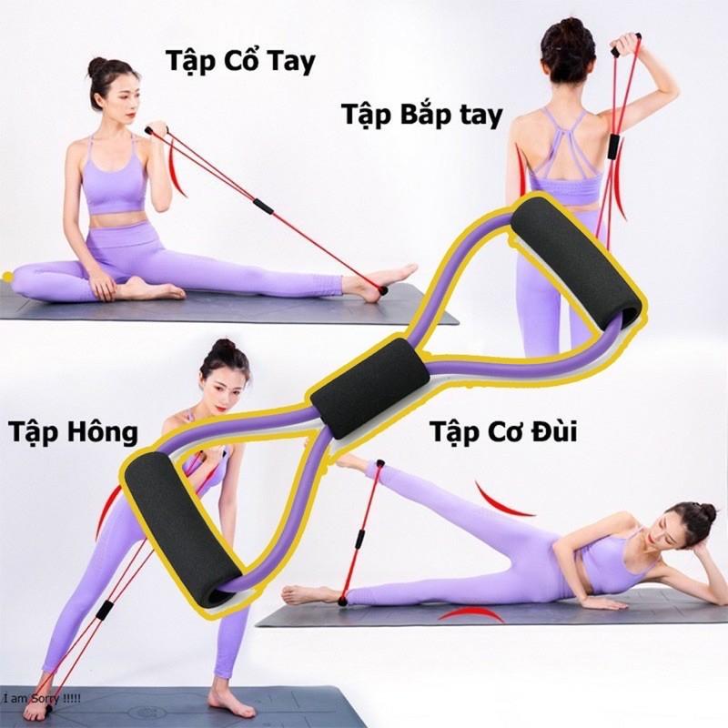 Dây Kéo Đàn Hồi Tập Thể Lực, Tập tay Đa Năng Vòng Số 8 - Dây cao su tập gym loại tốt