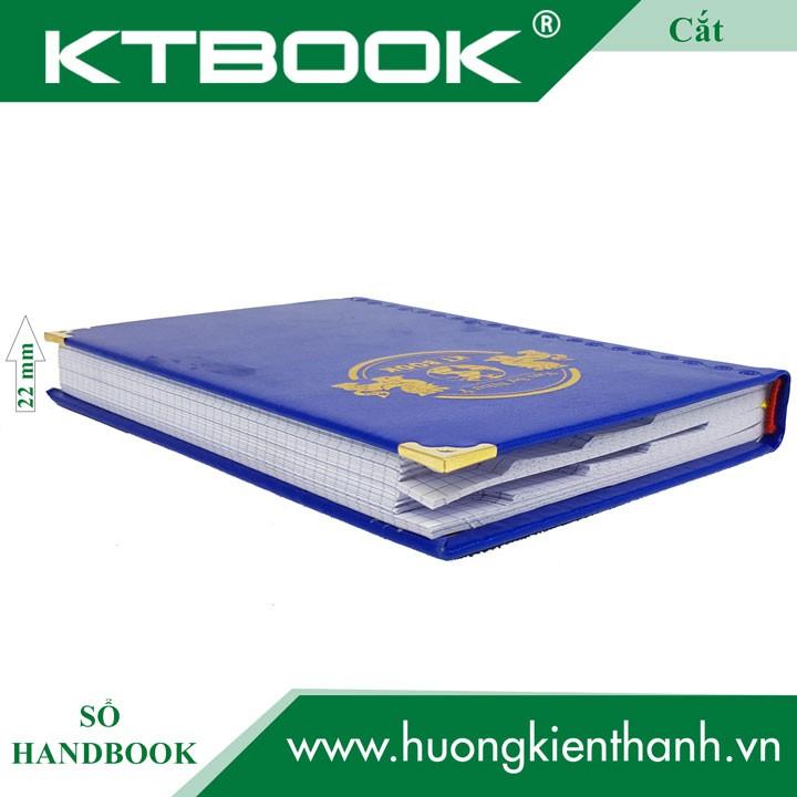 SỔ GHI CHÉP BÌA DA KTBOOK HANDBOOK CAO CẤP 400 trang size 16 x 24 cm ruột giấy in caro (CẮT GÓC)