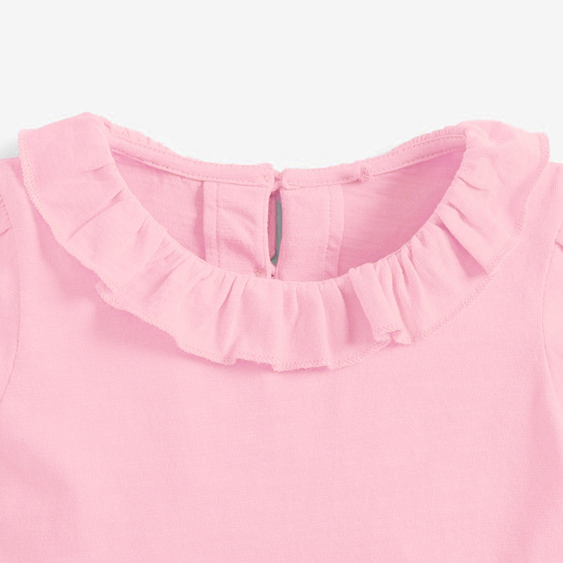 Váy mùa hè bé gái hồng thêu ong cổ bèo mẫu mới hè 2021 cao cấp chất cotton mịn full size 2-7T (10-25kg)