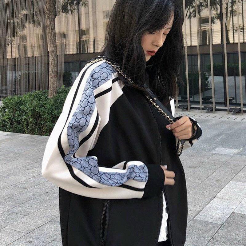 Áo Khoác Bomber Jacket Cổ Bẻ Chất Dù 2 Lớp Style Bóng Chày Phối Tay Unisex Nam Nữ Couple Ulzzang Hot Trend