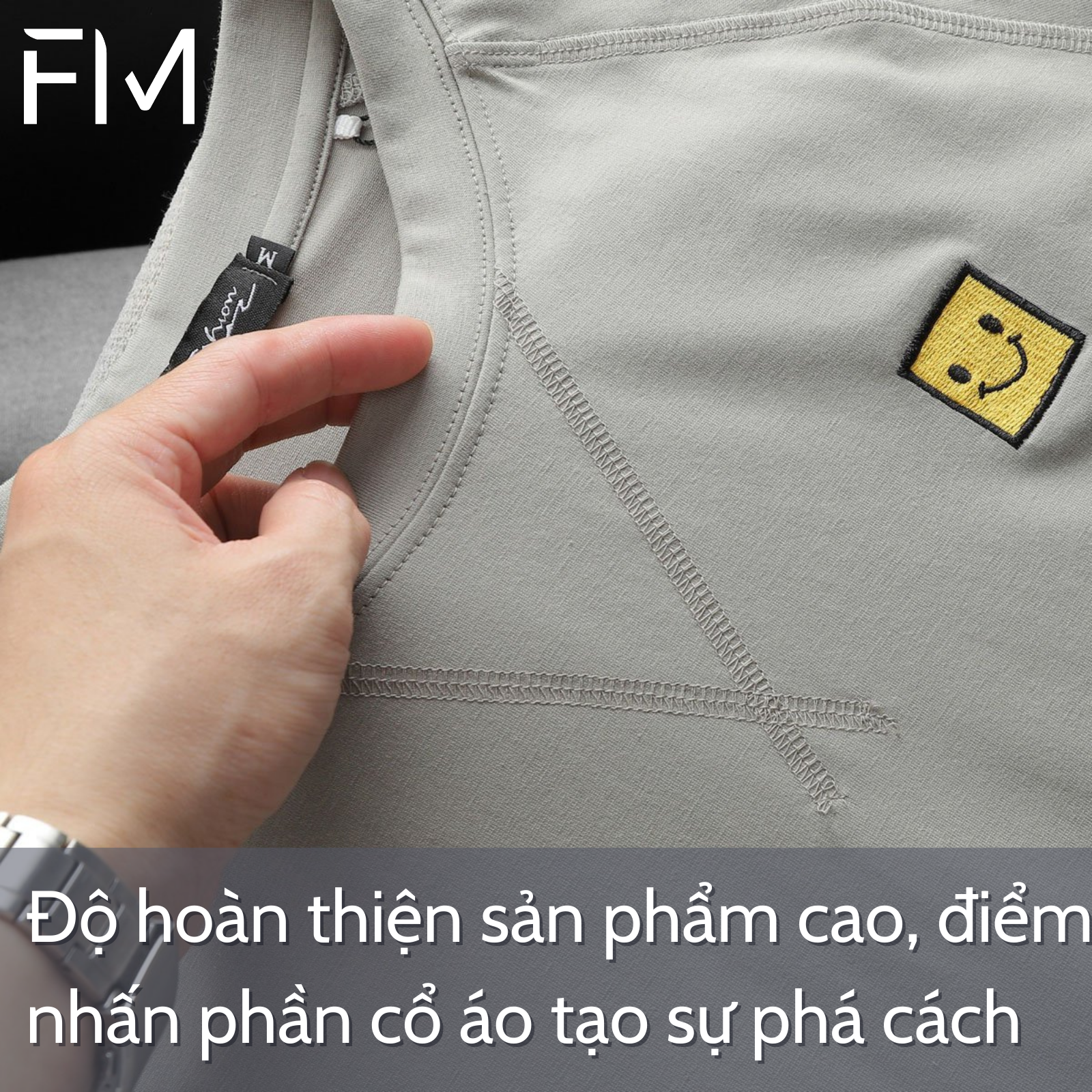 Áo thun nam dài tay Smile cotton, phong cách trẻ trung, thời trang - FORMEN SHOP- FMPS236