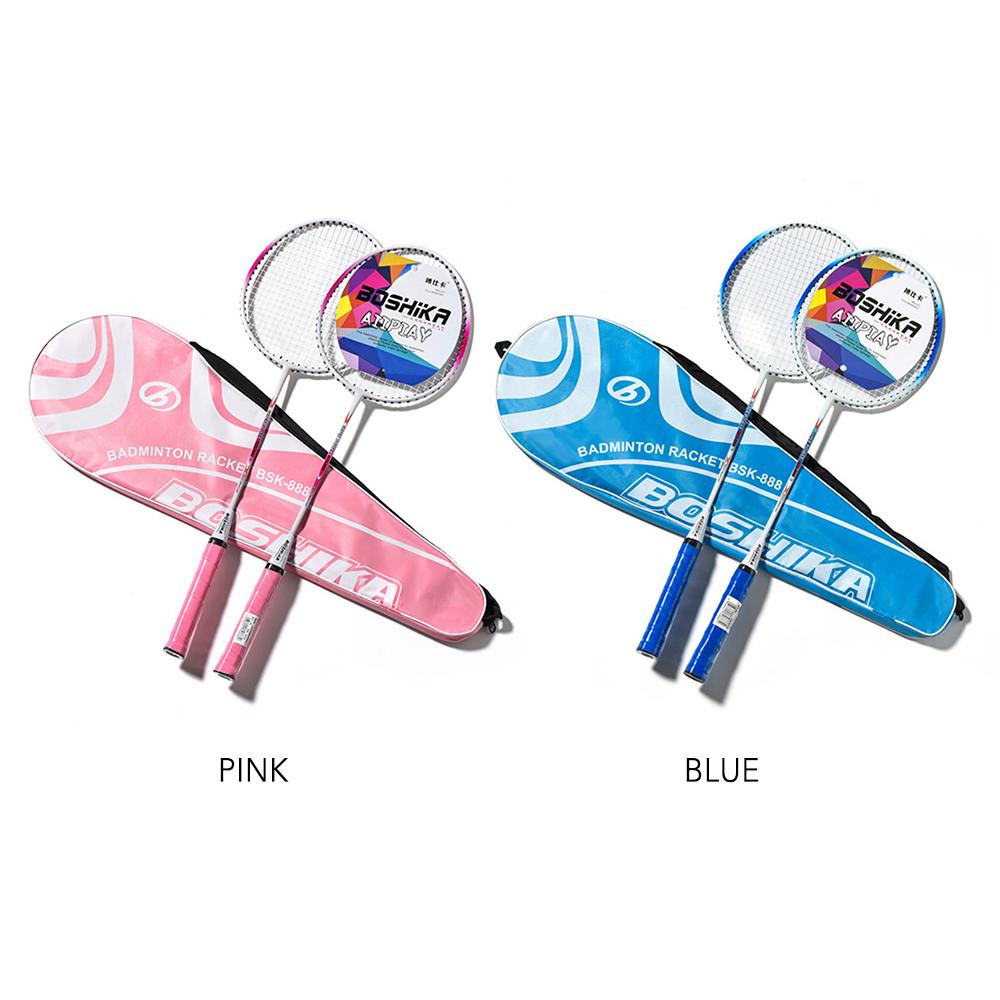 Set Túi Đựng Và Cặp Vợt Cầu Lông Hợp Kim Sắt Cho Người Lớn Kèm 6 Quả Cầu Lông